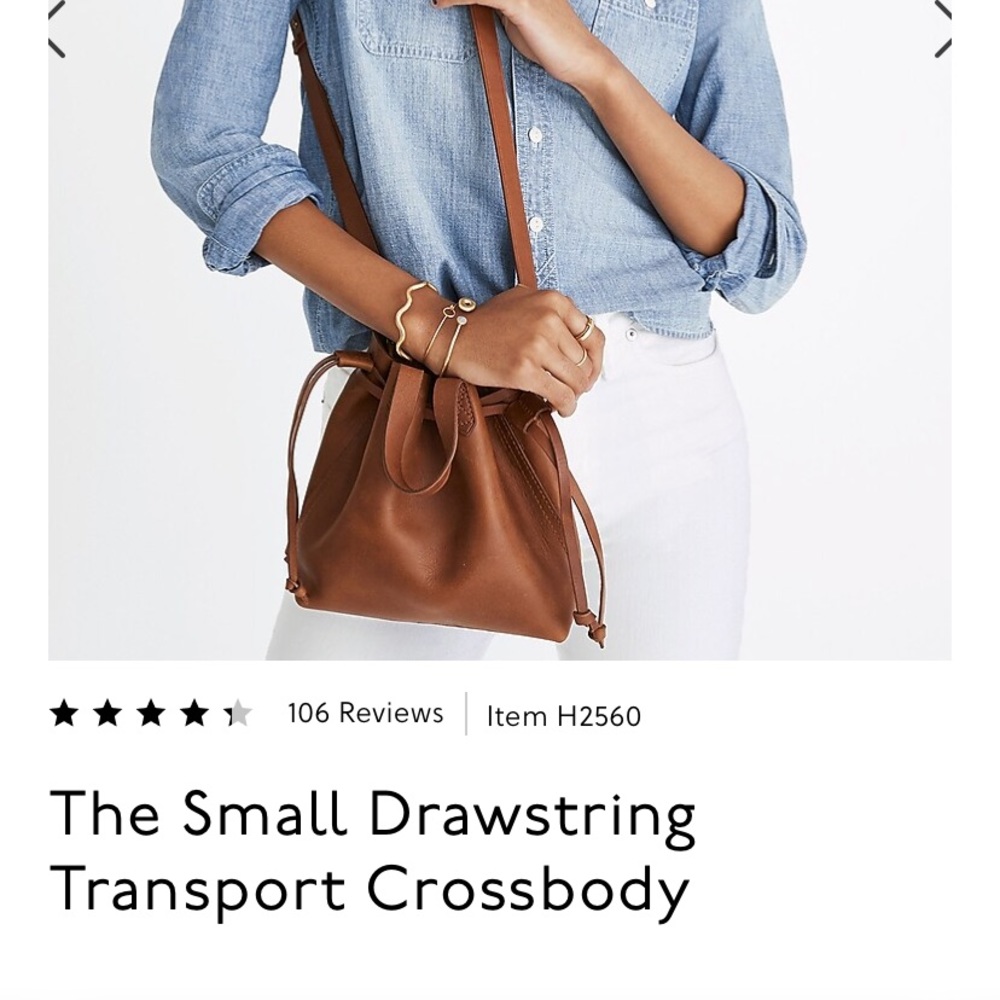 Madewell Small String Transport Crossbody Bag in English Saddle